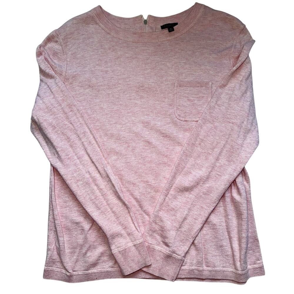 Talbots Pink Quarter Zip Pullover Sweater Medium